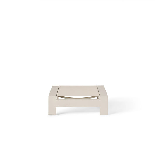 Breeze Adirondack Ottoman | Dune Aluminum & Beige Mesh Outdoor Footrest