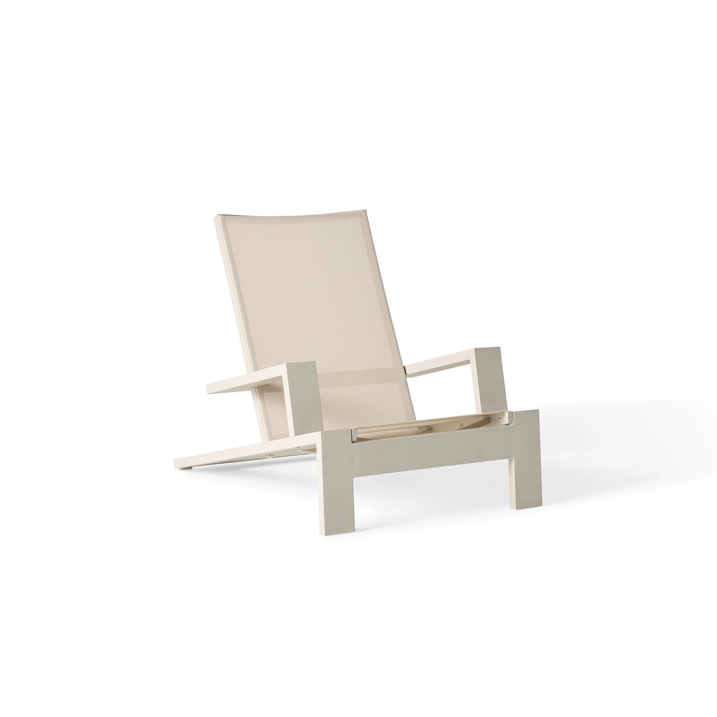 Breeze Adirondack Chair | Dune Aluminum & Beige Mesh Outdoor Chair