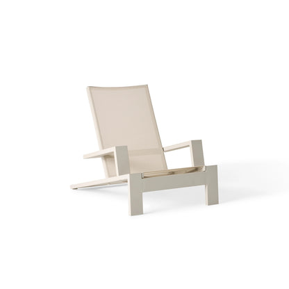 Breeze Adirondack Chair | Dune Aluminum & Beige Mesh Outdoor Chair