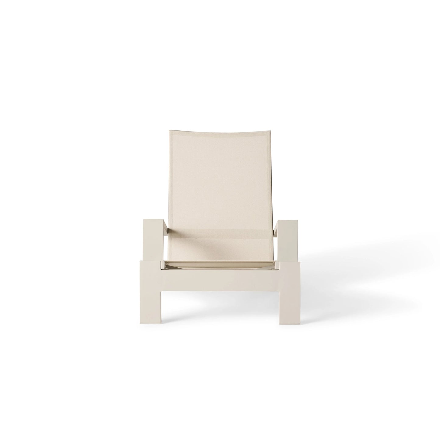 Breeze Adirondack Chair | Dune Aluminum & Beige Mesh Outdoor Chair