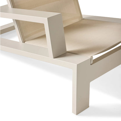 Breeze Adirondack Chair | Dune Aluminum & Beige Mesh Outdoor Chair