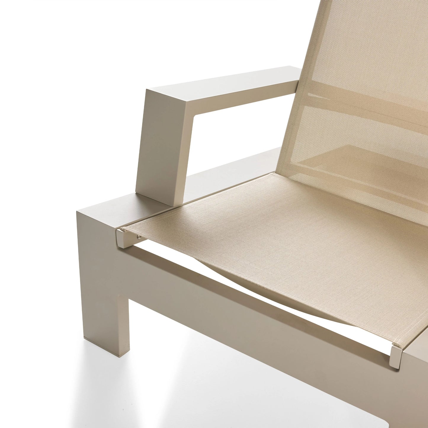Breeze Adirondack Chair | Dune Aluminum & Beige Mesh Outdoor Chair