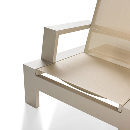 Breeze Adirondack Chair | Dune Aluminum & Beige Mesh Outdoor Chair