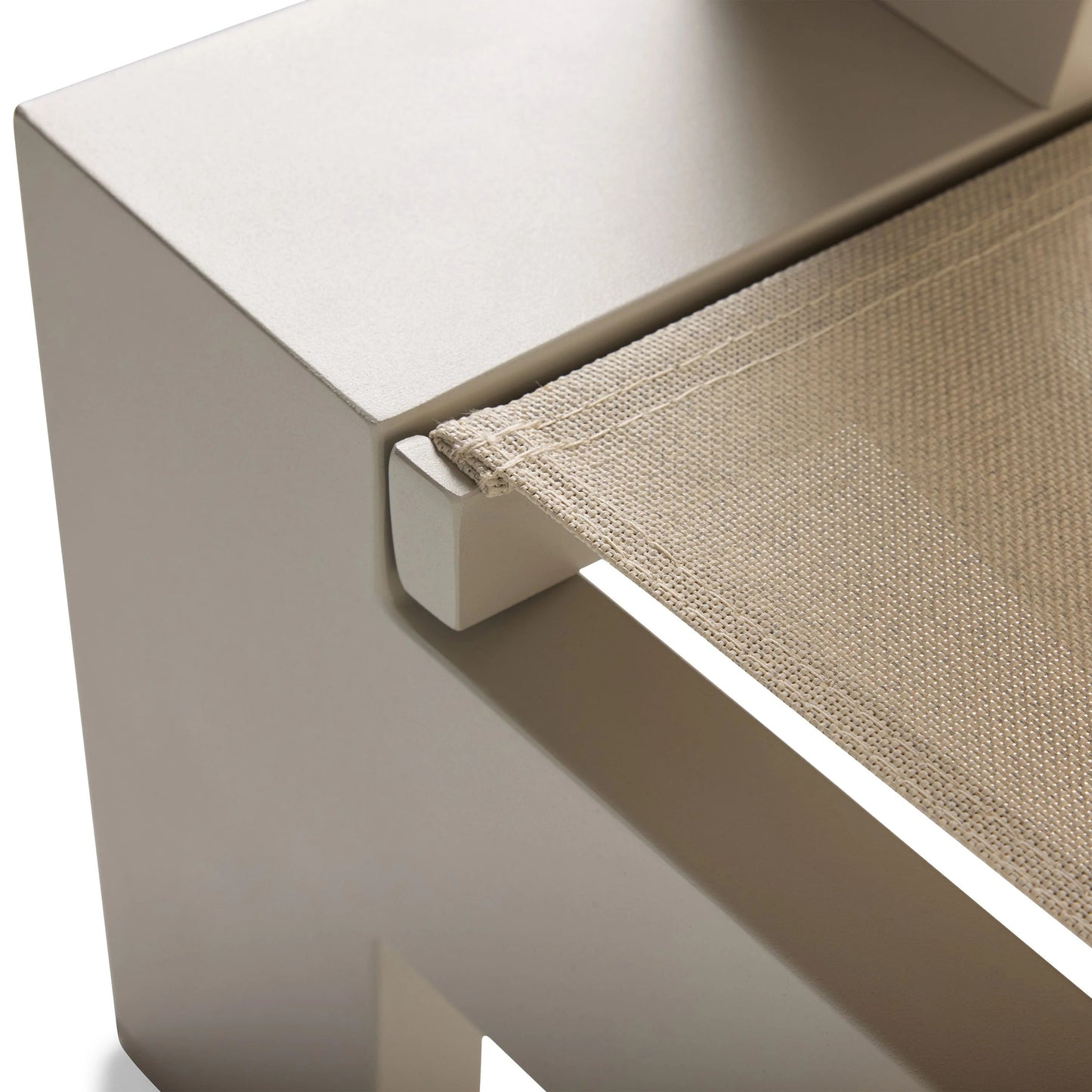 Breeze Adirondack Chair | Dune Aluminum & Beige Mesh Outdoor Chair