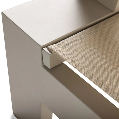 Breeze Adirondack Chair | Dune Aluminum & Beige Mesh Outdoor Chair