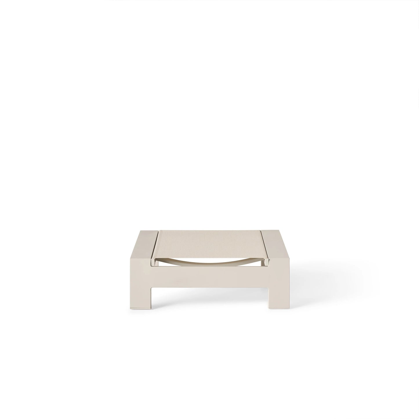 Breeze Adirondack Ottoman | Dune Aluminum & Beige Mesh Outdoor Footrest