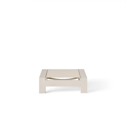 Breeze Adirondack Ottoman | Dune Aluminum & Beige Mesh Outdoor Footrest