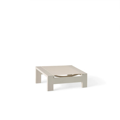 Breeze Adirondack Ottoman | Dune Aluminum & Beige Mesh Outdoor Footrest
