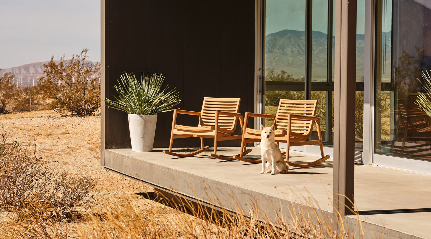 Salt Point Teak Outdoor Rocking Chair | Weather Resistant Patio Rocker